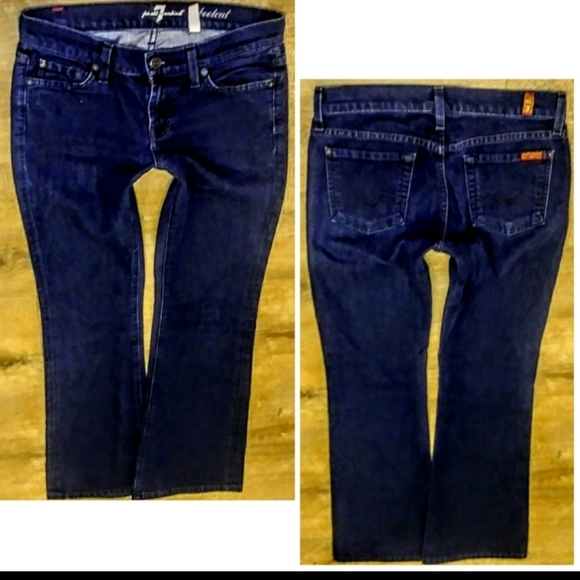 7 For All Mankind Jeans Lexie Petite Boot Cut Size 26 EUC - Picture 3 of 9